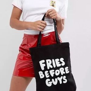 NWT UO BAN.DO Fries Before Guys Canvas Tote Bag